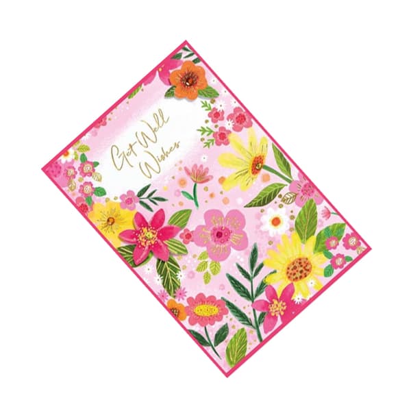 Simon Elvin Isabal Garden Flowers Get Well Greetings Card (Pack of 6)