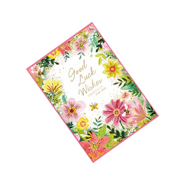 Simon Elvin Isabal Garden Flowers Good Luck Greetings Card (Pack of 6)