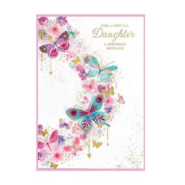 Simon Elvin For A Special Daughter Greetings Card (Pack of 6) White/Multicoloured One Size