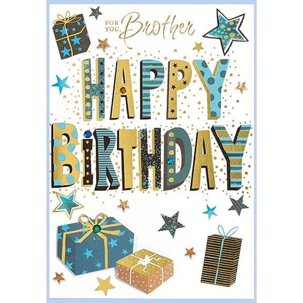Simon Elvin For You Brother Isabal Garden Birthday Card (Pack of 6) Multicoloured One Size