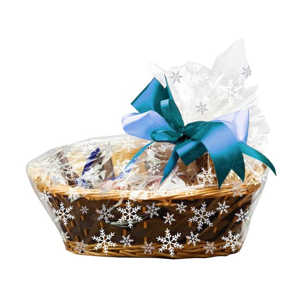 Anniversary House Snowflake Cellophane Party Bags (Pack Of 6) Clear/White One Size