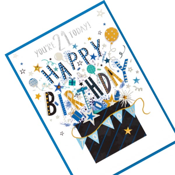 Simon Elvin You´re 21st Today Isabal Garden Birthday Card (Pack of 6)