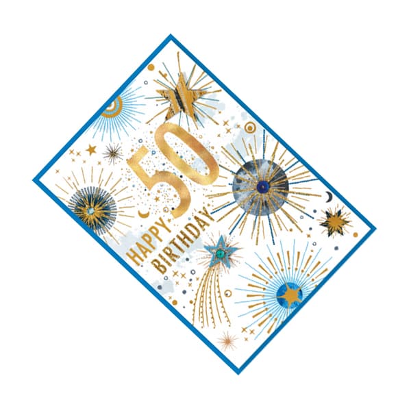 Simon Elvin Isabal Garden 50th Birthday Card (Pack of 6)