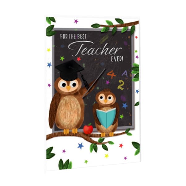 Simon Elvin For The Best Teacher Ever! Thank You Card (Pack of 6)