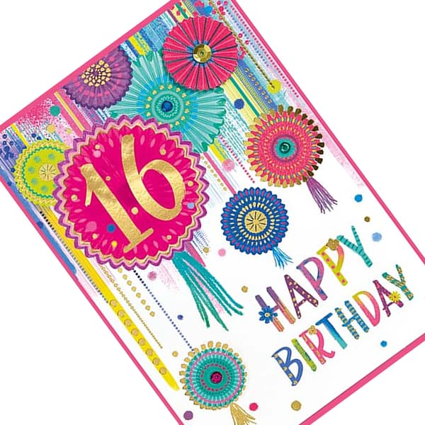 Simon Elvin Isabal Garden 16th Birthday Greetings Card (Pack of 6)