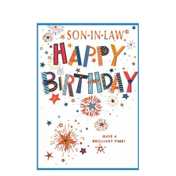 Simon Elvin Son In Law Isabal Garden Happy Birthday Greetings Card (Pack of 6) White/Multicoloured One Size