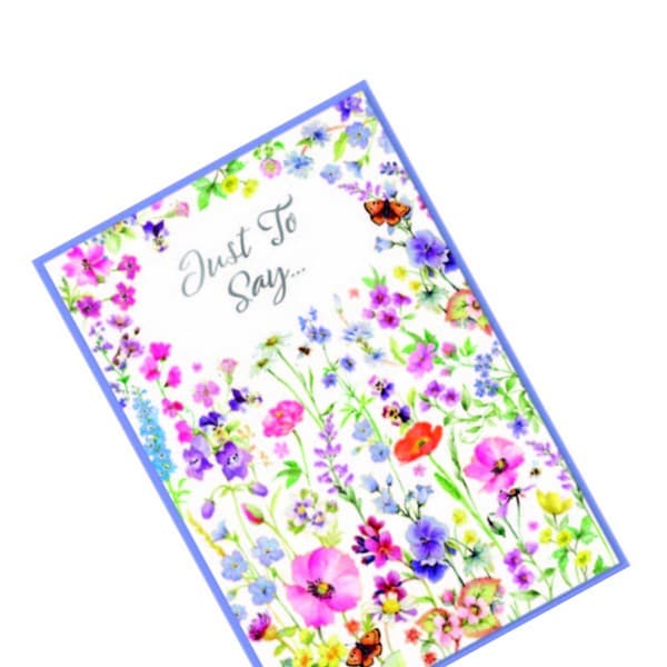 Simon Elvin Just To Say Floral Greetings Card (Pack of 6)