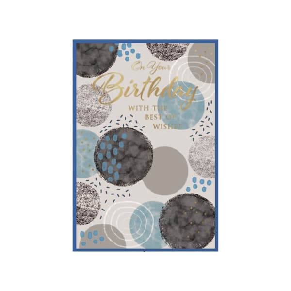 Simon Elvin On Your Birthday Greetings Card (Pack of 6) White/Blue/Black One Size