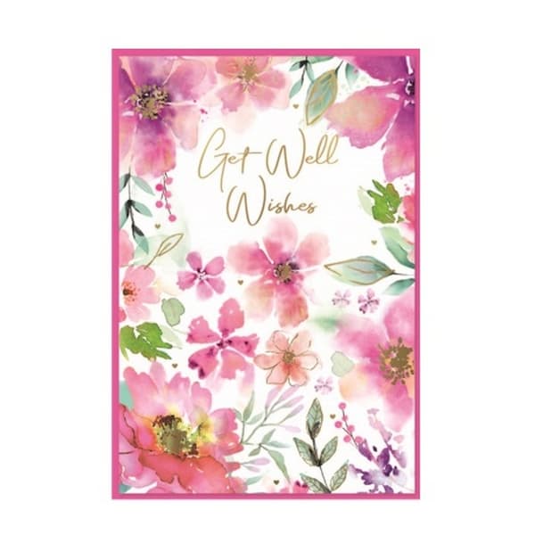 Simon Elvin Get Well Greetings Card (Pack of 6) White/Multicoloured One Size