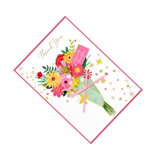 Simon Elvin Isabal Garden Bouquet Thank You Greetings Card (Pack of 6)