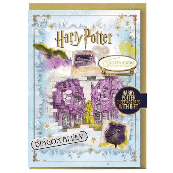 Harry Potter Diagon Alley Christmas Greetings Card Multicoloured One Size