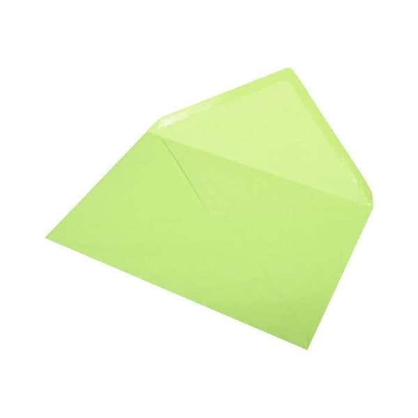 Rössler Paperado Kuvert International C5 (162 x 229 mm) spetsig öppning klistrad limegrön förpackning med 5 stycken