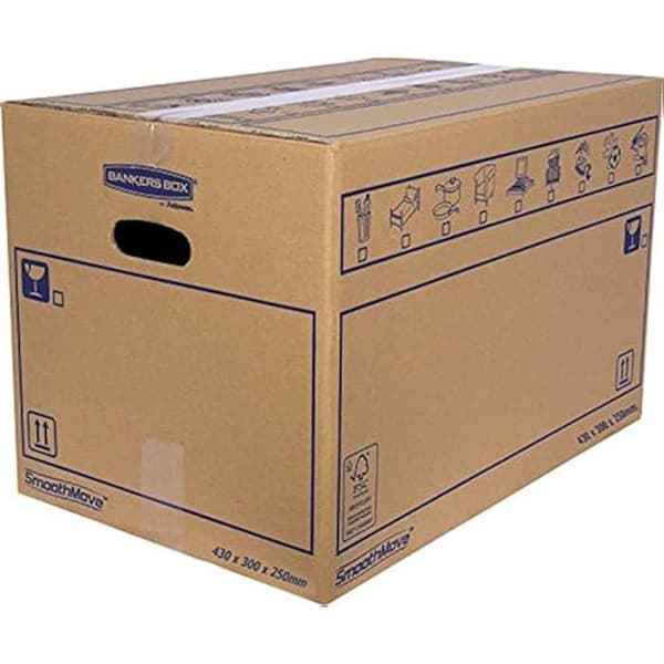 Kartonglådor - BANKERS BOX - Set med 10 - 43 x 30 x 25 cm - Ekologiska - Ultra hållbara