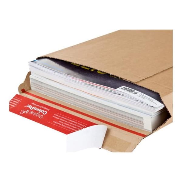 ColomPac CP 010 Expanderbar postväska Storlek B4 250 x 360 mm Fyrkantig självhäftande Ripstop med öppen ände Brun…