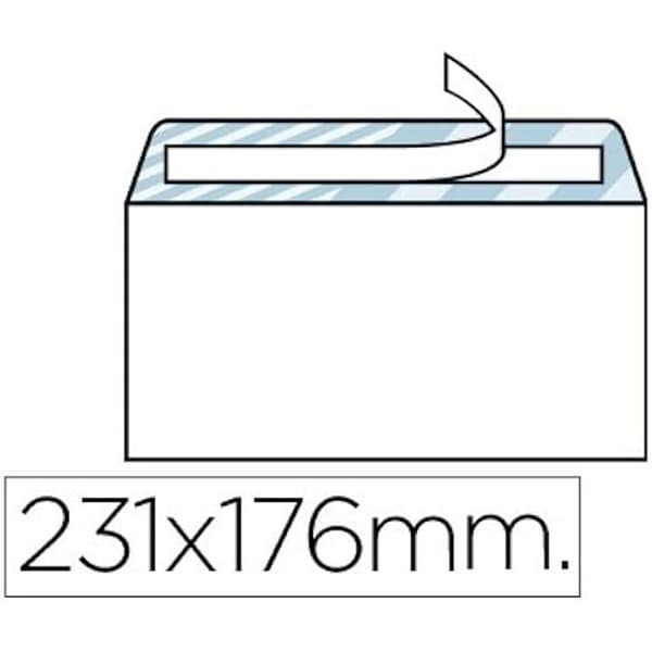 Kuvert - LIDERPAPEL - SB14 - Paket med 500 - 176 x 231 mm - Silikonstängning