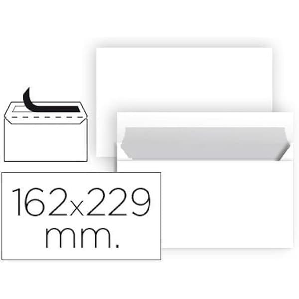 Kuvert - LIDERPAPEL - SB84 - Pack med 25 - Dimensioner 162x229 mm - Färg Vit