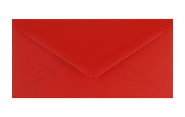 Värilliset kirjekuoret punainen intensiivinen 120g DL 10kpl no. 4