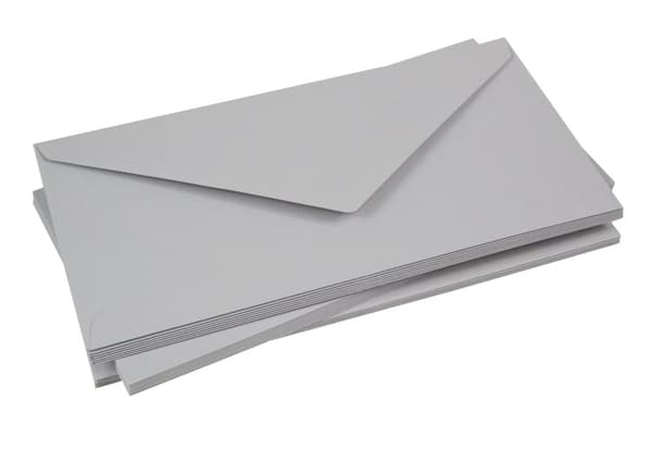 Värilliset harmaat kirjekuoret Dl 120g 10kpl no. 24