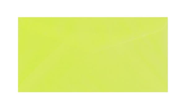 Värilliset kirjekuoret keltainen fluo 80g DL 10kpl no. 60
