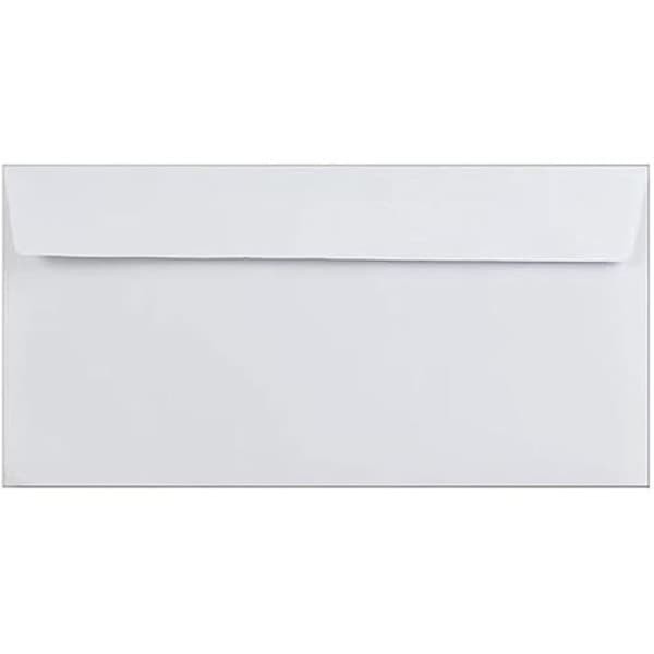 Pack av vita kuvert - SAM - 10 enheter - 110 mm x 220 mm - Offsetpapper - Klisterremsa