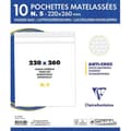 Miniatyrbild 1 av 3: Clairefontaine - Ett paket med 10 vita fickor vadderade med bubbelplast 22x26 cm 90g - 7345C