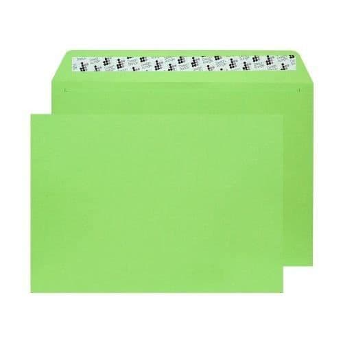 Designsortiment Vibrant 107 500 Lime Gröna självhäftande kuvert 120gsm C6 Storlek