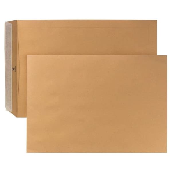 Posthorn Cor postal Leverans Fodral Paket med 250 självhäftande kuvert, E4, 280 x 400 mm, 150 g, brun