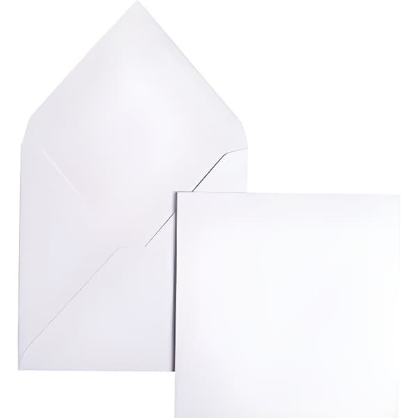 Pollenkuvert 16x16 120g vitt - Paket om 20 st