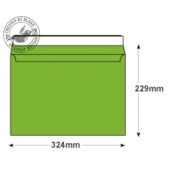 Blake Creative 407, C4 (229 x 324 mm), papper, grönt, 324 mm, 22,9 cm