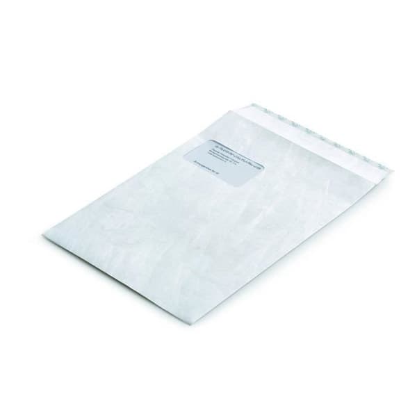 Bong Tyvek 5-pack x 20 C4 rivsäkra och vattentäta kuvert med tejpförslutning Vit