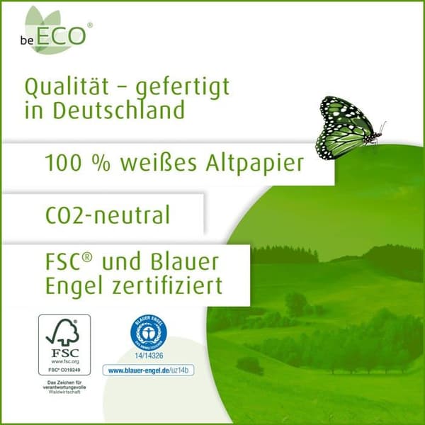 Beeco Envelope - 05470161 - busta C4 kartong riciclata Con finestra, 250 Pezzi