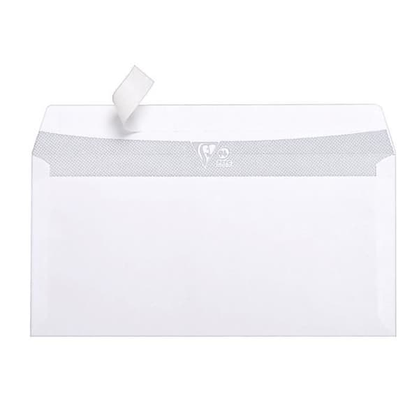 Adhclair kuvert - CLAIREFONTAINE - 110x220 mm - 80g - Vit - Blandat