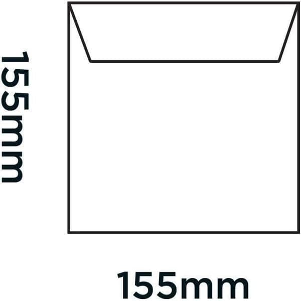 Kvadratiska Kuvert - BLAKE - Rent Dagligt - 155 x 155 mm - 100 g/m² - Förpackning om 500