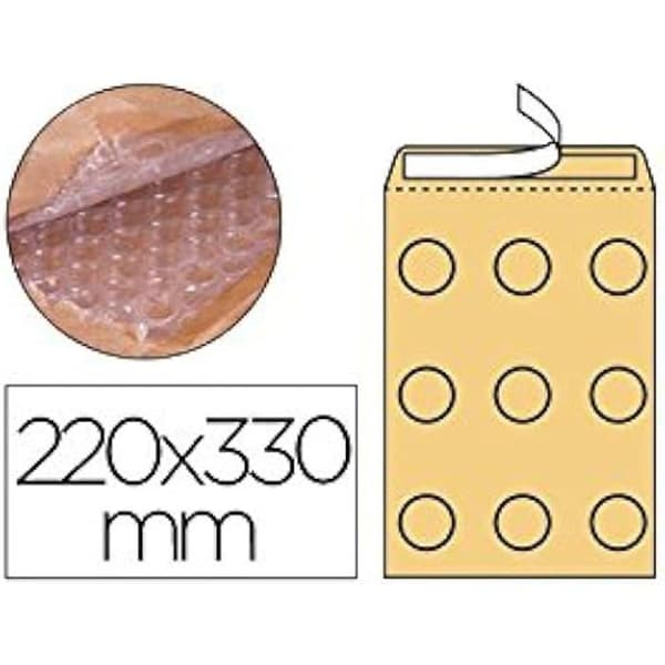 Pochette Bulles - Q-CONNECT - 972792 - Självhäftande - 220x330mm - Paket med 50