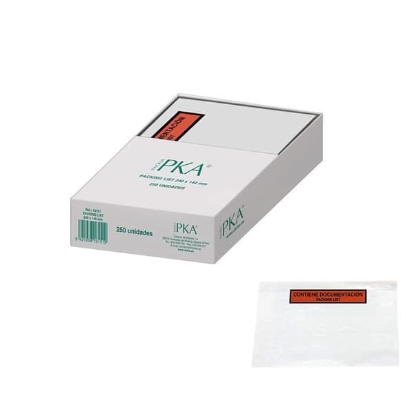 PKA Packningslista Lot om 250 kuvert 240 x 140 mm - 16151