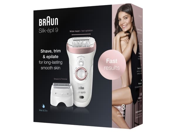 Braun Silk-épil 9 9-720 40 pinsetter Rosa, Hvit