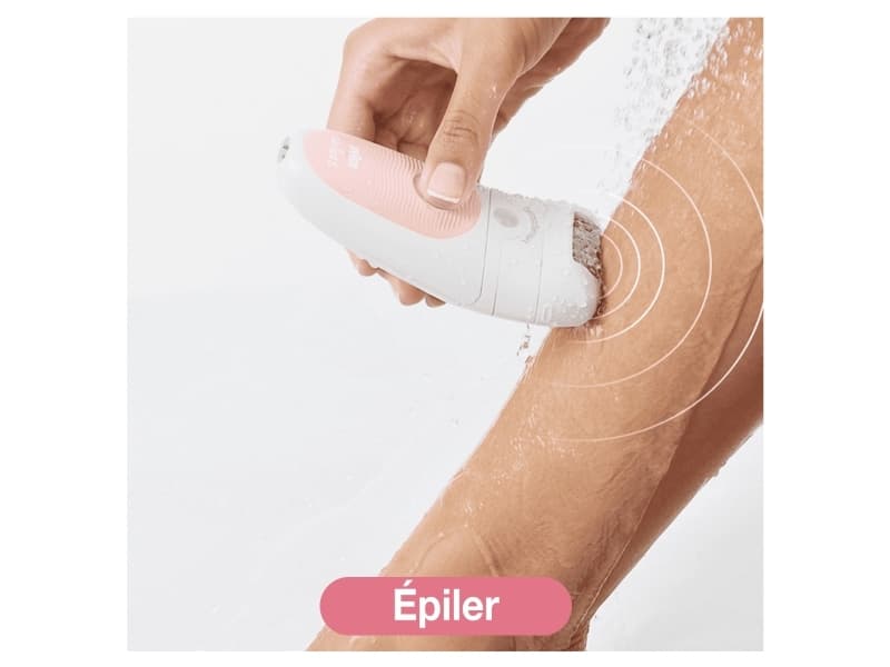 Braun Silk-épil 5 Wet&Dry 81683689 epilatorer 28 pincetter Vit, Rosa