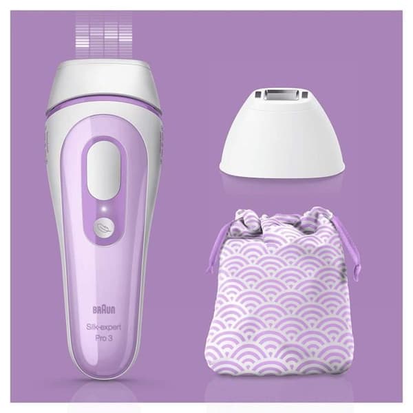 Braun Silk-Expert Pro 3 PL3132 IPL Epilator Vit/Lila + Venus Rasier