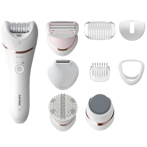 Philips BRE740/10 Epilator Series 8000 Wet and Dry Epilator Pink/White