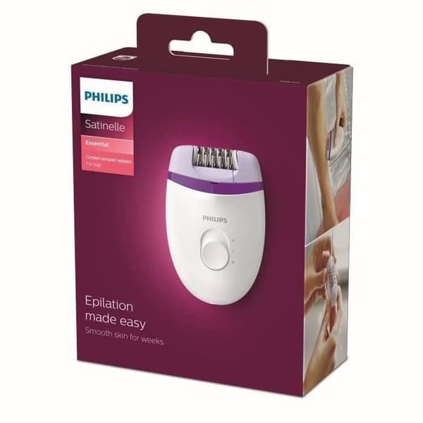 PHILIPS BRE225/00 Satinelle epilator - 2 hastigheter - Kompakt på lila elnät - Vit &amp; lila