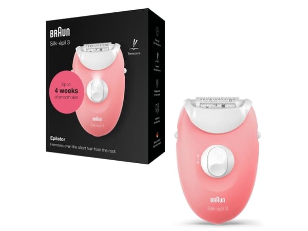 Braun Silk-épil 3 SES 3-176, Rosa, Hvit, 20 pinsetter, Barbering, AC, 100 - 240 V, 50 - 60 Hz