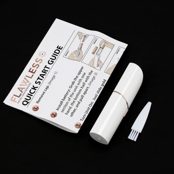 LESHP Mini Electric Epilator - Ansikte och kropp - Vit - Sladdlös drift - Batteritid 60 min