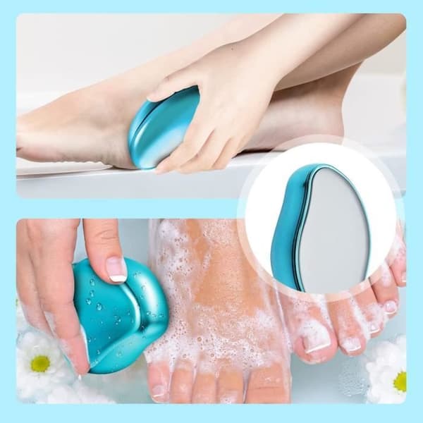 Rubby Nano Hair Remover No Raving, Pain and Cut Eraser för kvinnor med exfolierande effekt Non-Stop Epilator för smidig hud Kristallblå