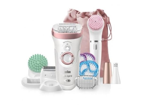 Braun Silk-épil 9 81683683, Hvit, Rosa, 40 pinsetter, Eksfoliering, LED, 1 SensoFoil, Batteri