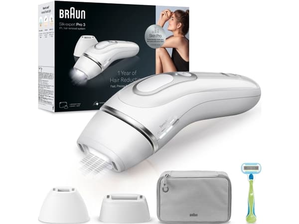 Braun Silk-expert Pro PL3122, Vit, Intensivt pulserat ljus (IPL), 4 J/cm², Växelström