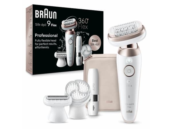 Braun Silk-épil 9 Flex 9-360 3D 40 pincett Rosa, vit