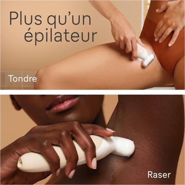 Elektrisk epilator - BRAUN - Silk-épil 9 Flex - Enkel hårborttagning - 9-041 3D - Vit / Guld