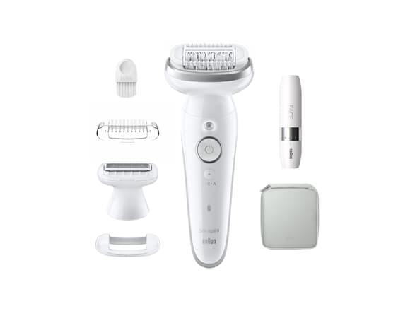 Braun Silk-épil 9 9-341, Hvit, 40 pinsett, MicroGrip, Batteri, 100 - 240 V, 50 - 60 Hz