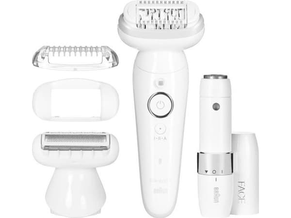 Braun Silk-épil 9 9-341, vit, 40 pincetter, MicroGrip, batteri, 100 - 240 V, 50 - 60 Hz
