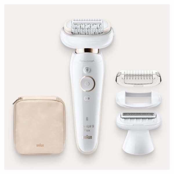 Braun Silk-épil 9 81688635 epilatorer 40 pincetter Vit, Guld